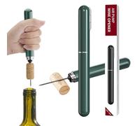 Crazy Bean TireBouchon à Pression D'air Comprimé OuvreVin Voyage Portable | Ouvre Bouteille Inoxydable, Decapsuleur de Vin Champagne, Sommelier Wine Opener Cadeau, Vert