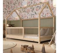 Crazy Pine Lit Cabane Montessori Crazy Folly 90x200 cm - Naturel