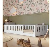 Crazy Pine Lit Enfant Montessori Crazy Basic 100x200 cm - Blanc