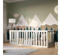 Crazy Pine Lit Enfant Montessori Crazy John 180x140 cm - Blanc