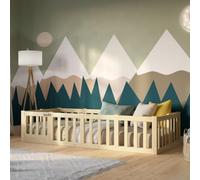 Crazy Pine Lit Enfant Montessori Crazy Johnny 180x140 cm - Bois Naturel