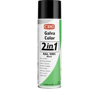 CRC 20581-HO Peinture anti-corrosion GALVACOLOR avec double effet, noir profond RAL 9005 500 ml