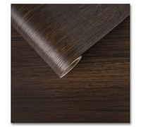 CRE8TIVE Papier Peint Brun foncé Bois 60cm x 300cm Papier adhesif pour Meuble Bois texturé Impermeable Vinyle adhesif Papier Peint Autocollant Papier Peint Cuisine Salon Chambre comptoir Vintage
