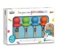 Créa Lign | Mes 1ers Pinceaux | Coffret 4 pinceaux ergonomiques bébé dès 12 Mois | Premiers pinceaux pour Peinture Enfant | Poignées faciles à Tenir| Idéal éveil et créativité