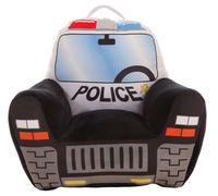 Creaciones Llopis - Fauteuil enfant Police 52x48x51 cm - Noir - Polyester - Jeu interactif en français, espagnol, anglais