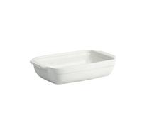 CREALYS 512726 PLAT A FOUR RECTANGULAIRE AVEC ANSES CERAMIQUE BLANC 25 X 15 X 5 CM