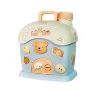 Cream House Coin Bank - Jolie Verrouillable Avec e Stockage Durable | Crème Avec Clé, Ornement De Rangement Résistant Aux Chutes, Coffre-Fort De Table Décoratif | Fun