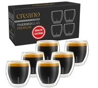 Creano Verre Espresso Double Paroi 100 ml - Lot de 6 - Tasse a Café