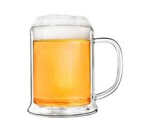 Creano Verres à Bière à double Paroi/Chope à Bière, Verre à Bière, Verre isolant | 500ml