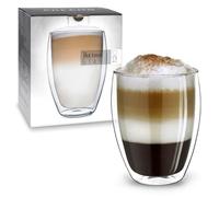 Creano Verres Double Paroi Hauts 400 ml - Modèle Élancé Isolant en Verre Borosilicate pour Café Thé et Boissons Froides