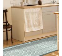 CREARREDA Old Style Green Kitchen Rug, 120 x 50 cm, Non-Slip and Washable Vinyl, 100% Made in Italy, Deluxe Line