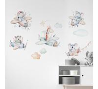 CREARREDA Sticker mural autocollant mural en vinyle non toxique amovible, décoration pour chambre, salon et cuisine pour murs clairs, facile à coller et durable