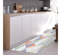 CREARREDA Tapis de Cuisine antidérapant Colour Wood 50x180 Tapis de Protection de Sol en Vinyle 100% fabriqué en Italie, avec Encre Non Toxique, Ignifuge et résistant à l'eau