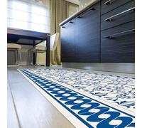 CREARREDA Tapis de Cuisine antidérapant Tile Carpet 50x180 Tapis de Protection de Sol en Vinyle 100% fabriqué en Italie, avec Encre Non Toxique, Ignifuge et résistant à l'eau