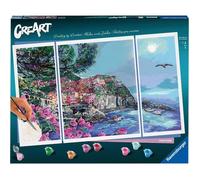 CreArt 80x50 cm - Triptyque - 5 terres - Série Numéro d'art Tryptique - 00023529 - Dès 12 ans