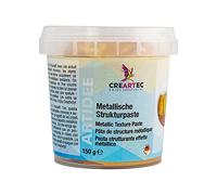 CREARTEC Pâte structurelle métallique - Mastic autocollant hautement pigmenté pour embellir les objets - Doré satiné - Capacité : 150 g - Fabriqué en Allemagne