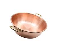 CREARTISTIC Bassine à confiture - 36x11.5cm, 6.7L, Casserole en cuivre pour faire des Confiture, Avec 2 Poignées, Fait main - 100% Made in Italy