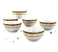 Creatable, 15088, Série Majestosa Noir, Set de Vaisselle Bols à céréales 12 cm 6 pièces