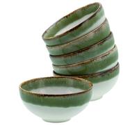 Creatable, 21817, Série Cascade, coupelles vertes, ensemble de vaisselle 6 pièces, set de coupelles à dips en grès.
