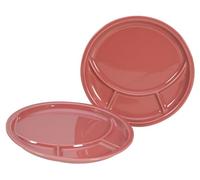 Creatable, 22925 Série Universal Lot de 4 assiettes à fondue en porcelaine pour 4 personnes Rouge Fabriqué en Pologne