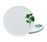 CreaTable, 23435 - Série Basiliku - Lot de 4 assiettes à pizza en porcelaine - Passe au lave-vaisselle et au micro-ondes - Fabriqué en Europe