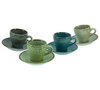 Creatable, 23696 Série Nature Collection Service à expresso 8 pièces en grès Passe au lave-vaisselle et au micro-ondes Produit de qualité 10 cm