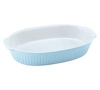 CreaTable, 33054, Série Classic PASTELL Cuisine, plat à gratin ovale, bleu, ensemble de vaisselle, plat à gratin 1 pièce