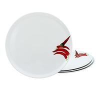 Creatable, Chili Lot de 4 assiettes à pizza en porcelaine | Passe au lave-vaisselle et au micro-ondes, fabriqué en Europe, 23433