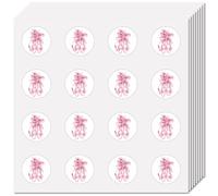 CREATCABIN 128autocollant Rose pour Chaussures 2.5cm Petit Format Motif Dessin Animé Rond Pois Ballerines Fleur Autocollant Étanche Mini Étiquettes pour Scrapbooking Ordinateur Portable Agenda Journal