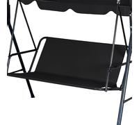 CREATCABIN Housse Siège Balançoire Rechange pour Banc Balançoire 600D Tissu Oxford Épais et Imperméable pour Porche Patio Balançoire Remplacement pour Balançoires Jardin Extérieures Noir 138x50x50cm