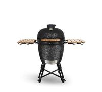 CREATE/BBQ KAMADO/Barbecue fumoir céramique noir 21 pouces/Peut griller, fumer et cuire, avec régulateur de température et deux sources de ventilation.