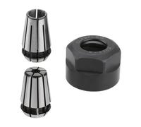 Create idea 1 Ensemble d'écrous Pince à Ressort ER11 Pince Serrage ER11 1/4 Pouce Pince de Serrage 1/8 Pouce avec écrou Serrage ER11 Convient pour Machine Gravure CNC Tour Outil Fraisage
