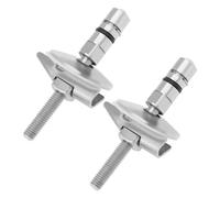 Create idea 1 Paire de Charnières de Fixation d'abattant de WC M6 x 71,5mm en Acier Inoxydable Support de Fixation de Charnière d'abattant de WC C0102G Compatible avec LUVETT