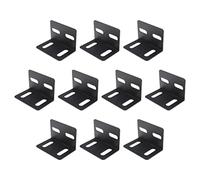 Create idea 10pcs Équerres d'angle en Forme de L en Métal Accolades à Angle Droit Quincaillerie d'ameublement 2mm d'épaisseur 4 Trous Fendus Montage Réglable Portant 80kg