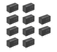 Create idea 10pcs HJR1-2C-L-12V Relais Relais de Signal 8 Broches 20,1x14,6x9,7mm pour les Applications Y Compris la Domotique Contrôle Industriel Résistance 720ohm Noir