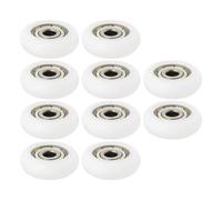 Create idea 10pcs Poulies en Nylon Et Acier Au Carbone Roulement à Billes Rouleau de Guidage pour Quincaillerie de Meubles Portes Coulissantes Portes Coulissantes en Verre (5x23x7mm)
