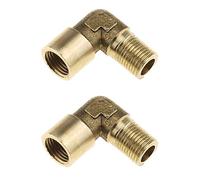 Create idea 2X Adaptateur de Ligne d'air G1/8 Mâle à G1/8 Femelle à Angle Droit en Laiton pour Ligne d'air