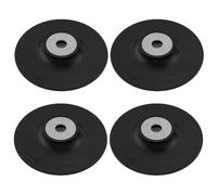 Create idea 4 Pièces M14 125mm Disque de Ponçage Support Tampon Caoutchouc Acier Papier Disque de Meulage Plateau Meuleuse d'angle Spécial Meulage Ddisc Noir