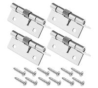 Create idea 4pcs Charnières à Ressort à Ouverture Automatique Charnières à Ressort à Fermeture en Acier Inoxydable 304 Charnières à Fermeture Automatique pour Portes Invisibles, 50x36x1.5mm