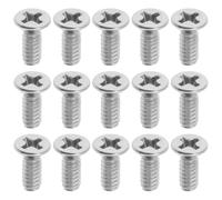 Create idea 50 Pièces 6/32-3/8 Pouces Vis à Tête Cylindrique Petites Vis à Tête Fraisée A2 Vis à Tête Fraisée à Empreinte Cruciforme Compatible avec MXR Boîte à pédales