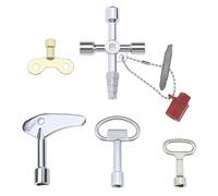 Create idea 5pcs Clés Utilitaires ensemble Plombier Clé Outil Carré Triangle ouille pour Robinet d'eau Robinet Radiateur Compteur d'eau Armoire de Commande Ascenseur