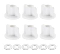 Create idea 6 sets Kit de Rondelles d'écrou Arrière de Siège de Toilette Filetage M6 Fixation Inférieure Siège de Toilette Matériel de Toilette pour Charnières de Siège de Toilette à Montage Supérieur