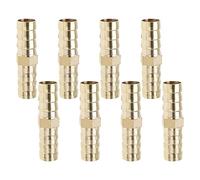 Create idea 8pcs 10mm Raccords de Tuyau en Laiton Barb Connecteur Droit Coupleur Épisseur Réparateur Tuyau de Carburant Menuisier pour Tuyau d'air/d'eau/d'huile Tuyau de Carburant Accessoires