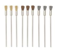 Create idea 9pcs Brosses Métalliques en Acier de 10 cm Brosses Métalliques en Cuivre pour Nettoyage l'ébavurage le Meulage