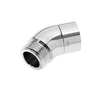 Create idea Adaptateur Coudé pour Pommeau de Douche à Main G1/2" Connecteur de Douche 45 Degrés Joint de Conversion Chromé pour la Plupart des Systèmes de Douche Standard, Argent