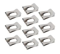 Create idea Lot de 10 Clips de Fixation pour Axe de Diamètre M6 en Nickel 65 Manganèse Clips de Fixation Rapides écrous en U Vis (14,2 X 11,3 X 6 Mm)