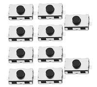 Create idea Lot de 10 micro-interrupteurs tactiles pour télécommande de voiture, 2 broches, montage en surface, accessoires de rechange pour voiture, 4 x 6 x 2,5 mm