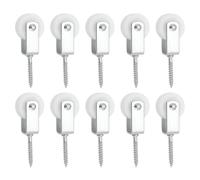 Create idea Lot de 10 Poulies de 30 Mm en Nylon pour Corde à Linge pour Patios Intérieurs Balcons Murs de Toit Installations 38x6 Mm