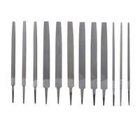 Create idea Lot de 12 limes à plat triangulaire 20,3 cm, bâtard 2ème coupe lisse ronde demi-ronde