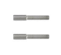 Create idea Lot de 2 adaptateurs filetés à double extrémité filetés M8 x 35 vers M10 x 20 en acier inoxydable 304 pour poteaux en sisal et griffoirs 55 mm